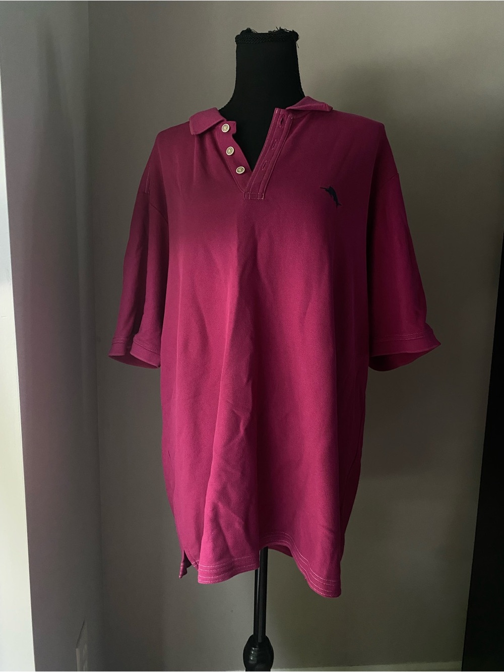 Tommy Bahama XL magenta pink supima cotton polo